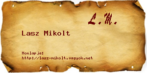 Lasz Mikolt névjegykártya